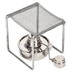 SOPORTE PARA MECHERO DE ALCOHOL DE ACERO CROMADO EISCO