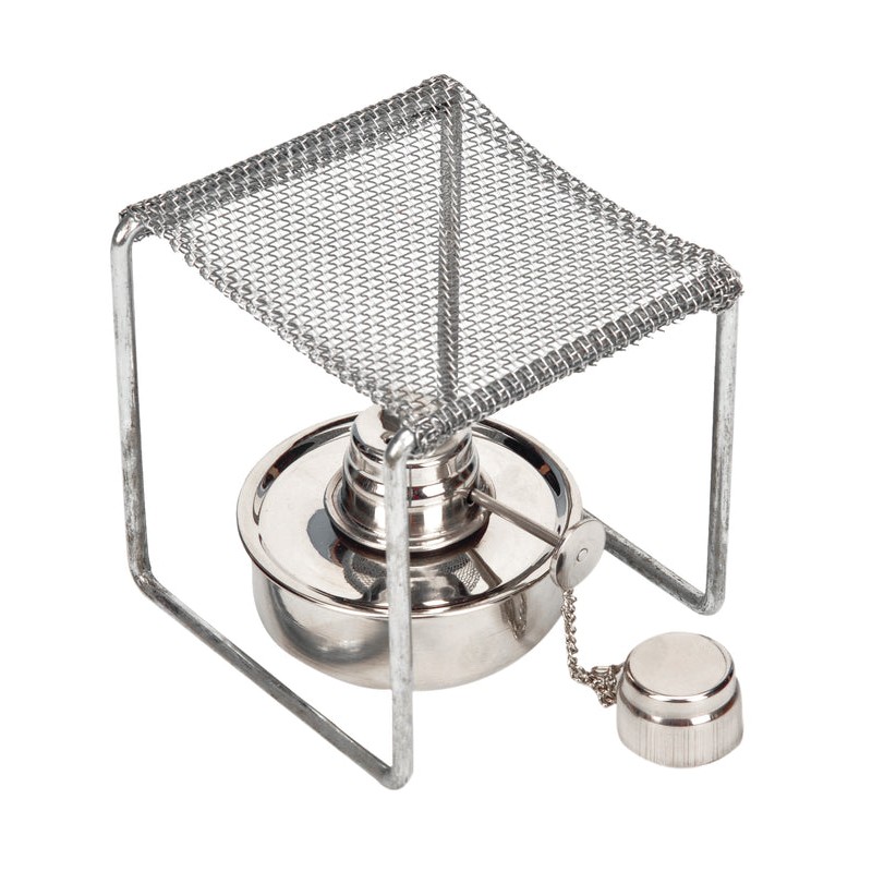 SOPORTE PARA MECHERO DE ALCOHOL DE ACERO CROMADO EISCO