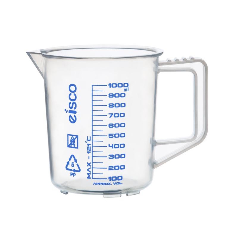 JARRA 1000ML POLIPROPILENO GRADUACIÓN AZUL EISCO