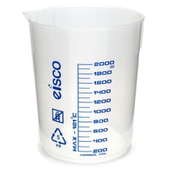 VASO DE PRECIPITADO 2000ML DE POLIPROPILENO, GRADUACIÓN AZUL EISCO