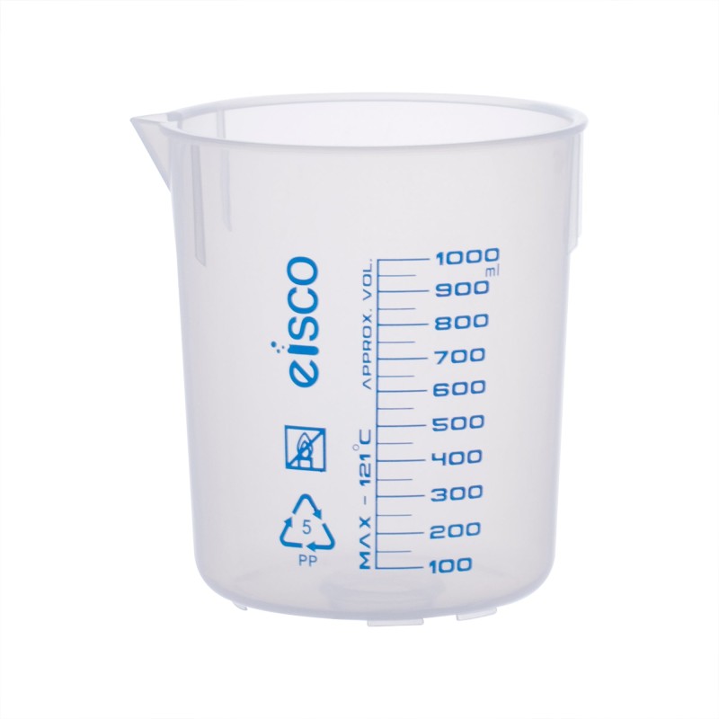 VASO DE PRECIPITADO 1000ML DE POLIPROPILENO, GRADUACIÓN AZUL EISCO