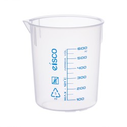 VASO DE PRECIPITADO 600ML DE POLIPROPILENO, GRADUACIÓN AZUL EISCO