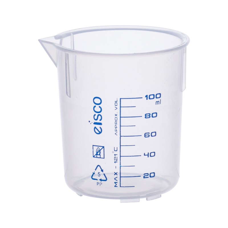 VASO DE PRECIPITADO 100ML DE POLIPROPILENO, GRADUACIÓN AZUL EISCO