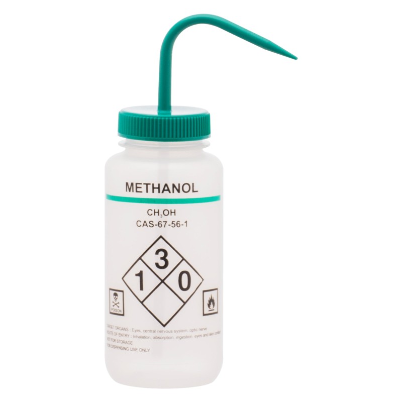 PISETA DE SEGURIDAD METANOL 500ML DE PLÁSTICO LDPE EISCO