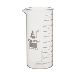 VASO DE PRECIPITADO 1000ML FORMA ALTA (BERZELIUS), DOBLE ESCALA, ASTM CON VERTEDERO EISCO