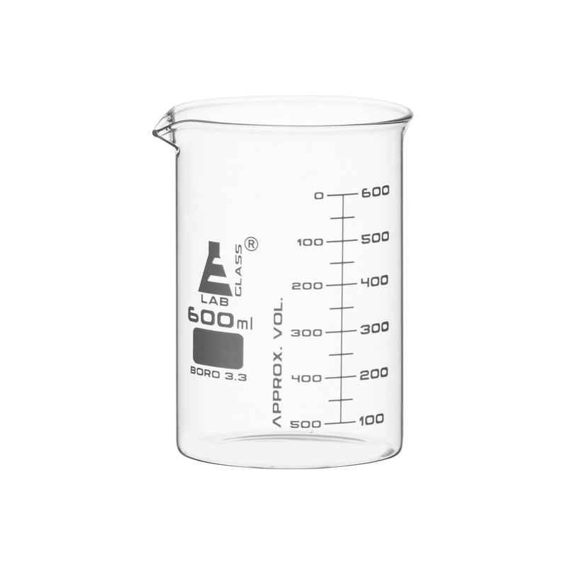 VASO DE PRECIPITADO 600ML, DOBLE ESCALA, ASTM EISCO