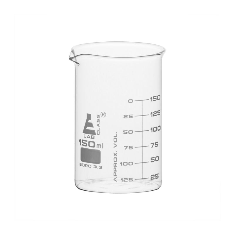 VASO DE PRECIPITADO 150ML, DOBLE ESCALA, ASTM EISCO