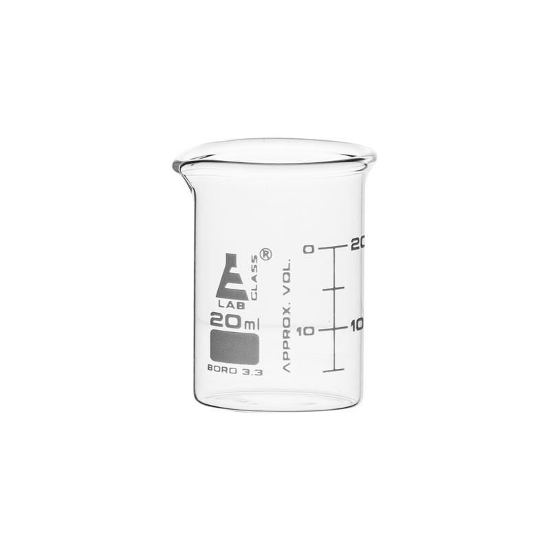VASO DE PRECIPITADO 20ML, DOBLE ESCALA, ASTM EISCO
