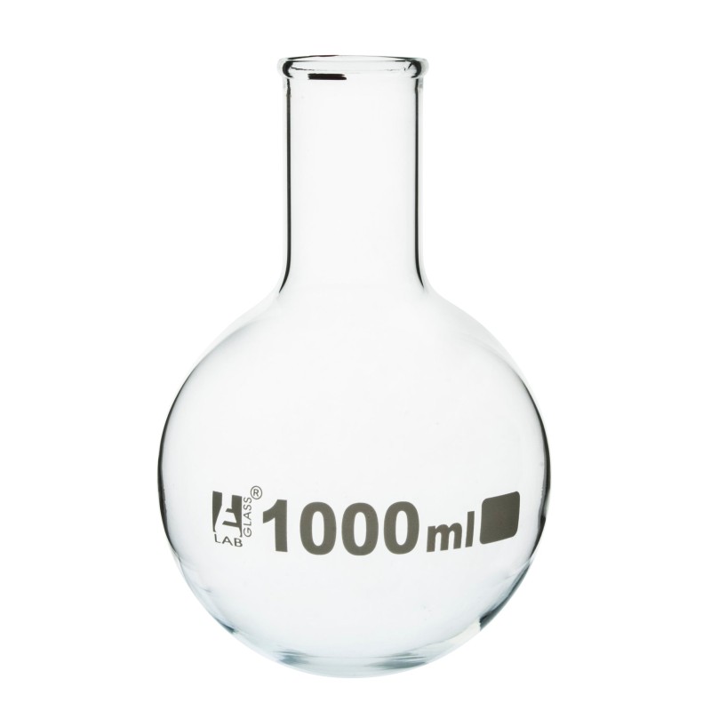 MATRAZ DE EBULLICIÓN 1000ML CUELLO ANGOSTO FONDO REDONDO EISCO