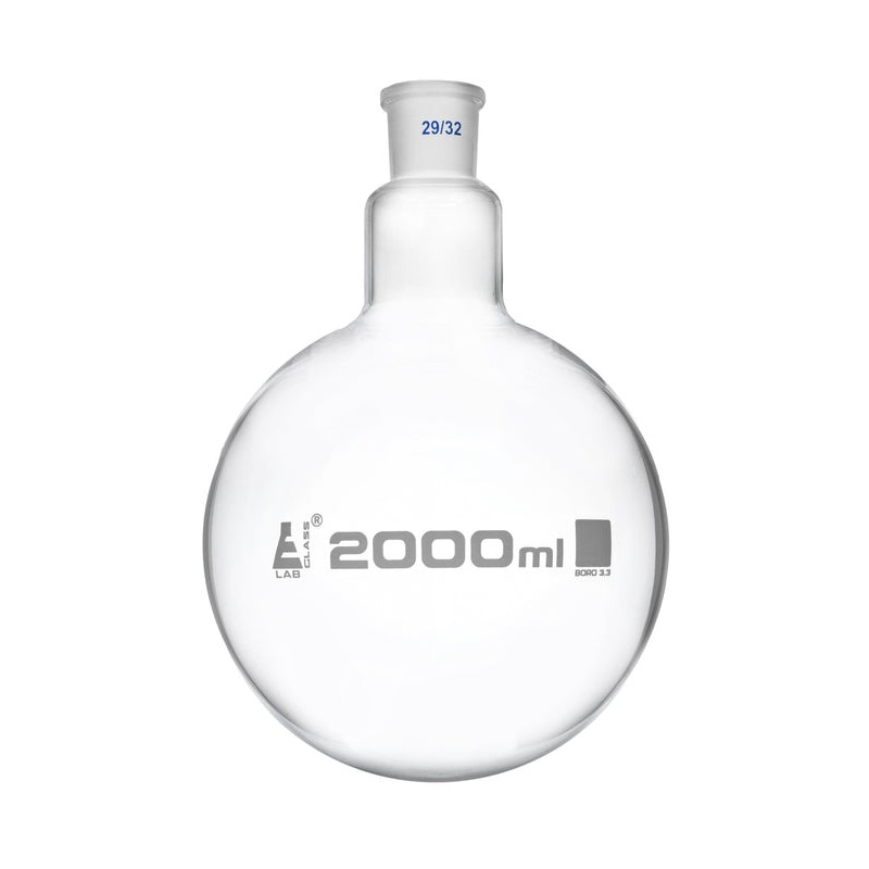MATRAZ DE EBULLICIÓN 2000ML CUELLO ANGOSTO FONDO REDONDO JUNTA 29/32 EISCO