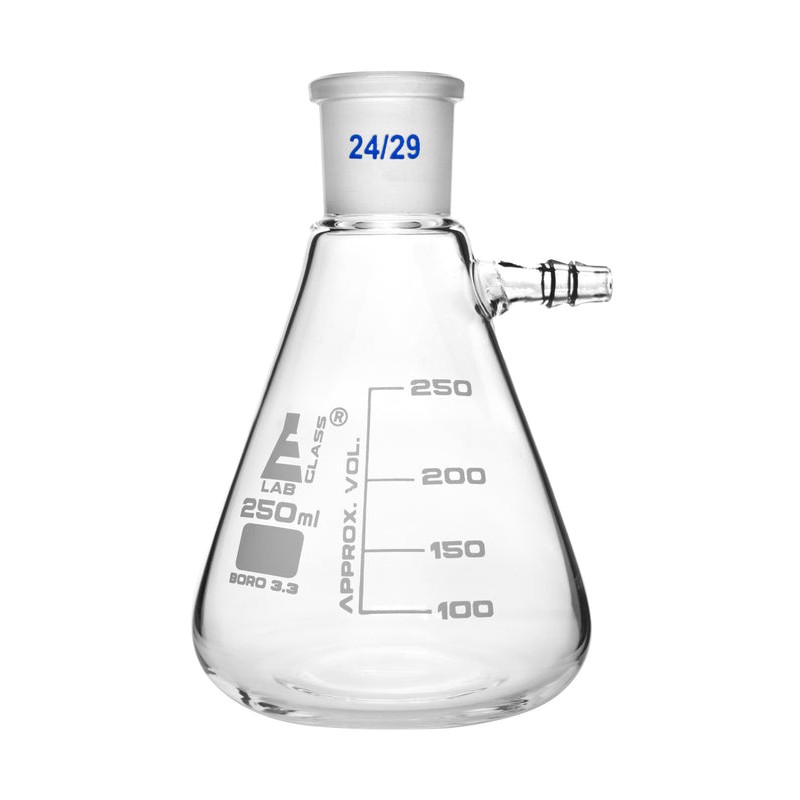 MATRAZ DE FILTRACIÓN (KITAZATO) 250ML CON JUNTA 24/29 GRADUACIÓN BLANCA EISCO