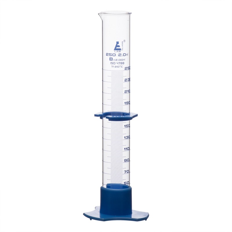 PROBETA DE VIDRIO 250ML CLASE B CON BASE DE PLÁSTICO EISCO