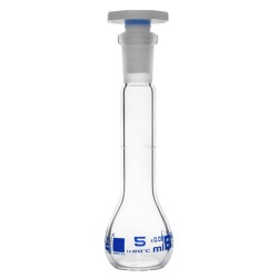 MATRAZ VOLUMÉTRICO (AFORADO) 5ML, CLASE B, TAPÓN DE POLIPROPILENO EISCO