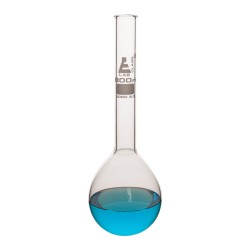 MATRAZ KJELDAHL 800ML DE VIDRIO BOROSILICATO, CUELLO LARGO, FONDO REDONDO EISCO