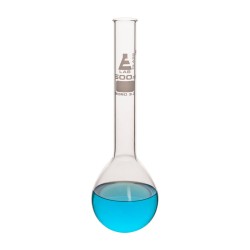MATRAZ KJELDAHL 500ML DE VIDRIO BOROSILICATO, CUELLO LARGO, FONDO REDONDO EISCO