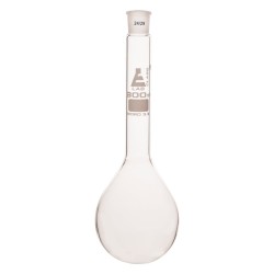 MATRAZ KJELDAHL 800ML DE VIDRIO BOROSILICATO, CUELLO LARGO, FONDO REDONDO JUNTA 24/29 EISCO