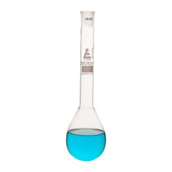 MATRAZ KJELDAHL 300ML DE VIDRIO BOROSILICATO, CUELLO LARGO, FONDO REDONDO JUNTA 24/29 EISCO