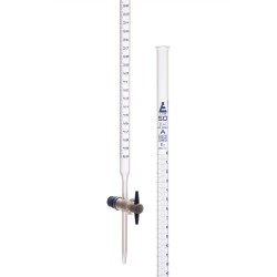 BURETA DE 50ML CON LLAVE DE PTFE  CLASE A, GRADUACIÓN AZUL EISCO