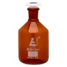 FRASCO PARA REACTIVOS 250ML DE VIDRIO AMBAR, TAPA DE POLIPROPILENO, BOCA ANGOSTA  EISCO