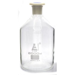 FRASCO PARA REACTIVOS 2000ML DE VIDRIO TRANSPARENTE, TAPA DE POLIPROPILENO, BOCA ANGOSTA  EISCO