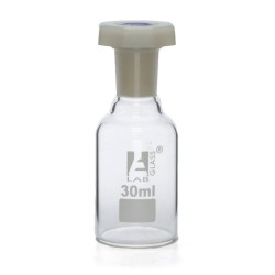 FRASCO PARA REACTIVOS 30ML DE VIDRIO TRANSPARENTE, TAPA DE POLIPROPILENO, BOCA ANGOSTA  EISCO