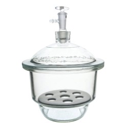 DESECADOR CON VACÍO DE 25CM DE VIDRIO BOROSILICATO CON TAPA EISCO