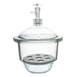 DESECADOR CON VACÍO DE 15CM DE VIDRIO BOROSILICATO CON TAPA EISCO